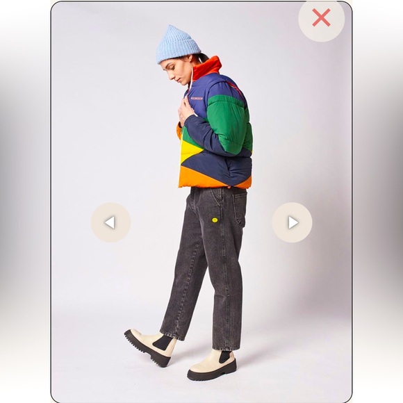 Anthropologie NWT BOBO CHOSES Colorblocked Retro Puffer Jacket/Vest size S. - Picture 4 of 10